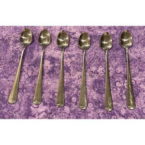 The Main Course MNF3 Iced Tea Spoons Korea Stainless Flatware Set of 6 Vintage